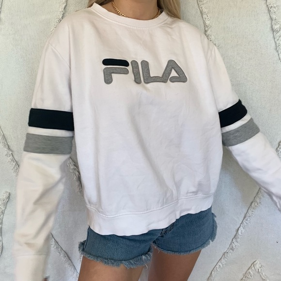 fila sweatshirt white